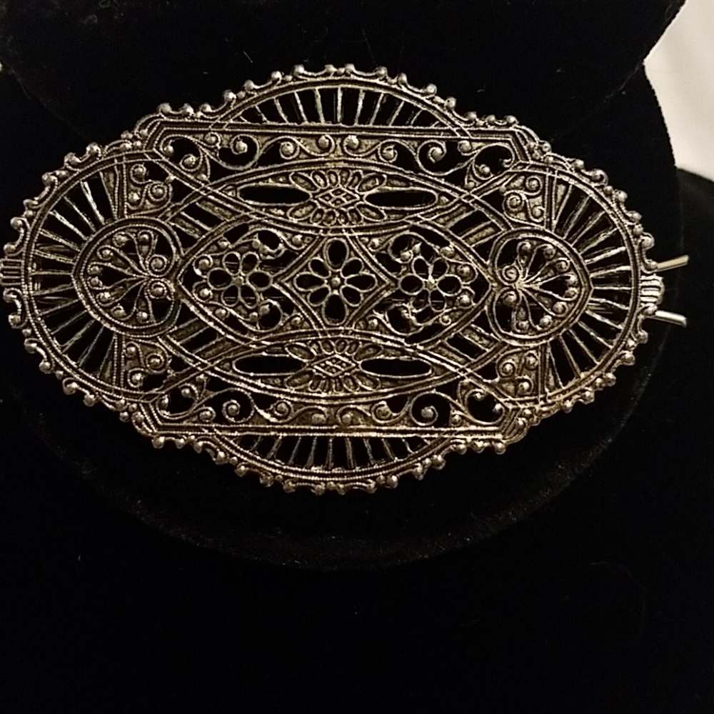 Silver Barrette